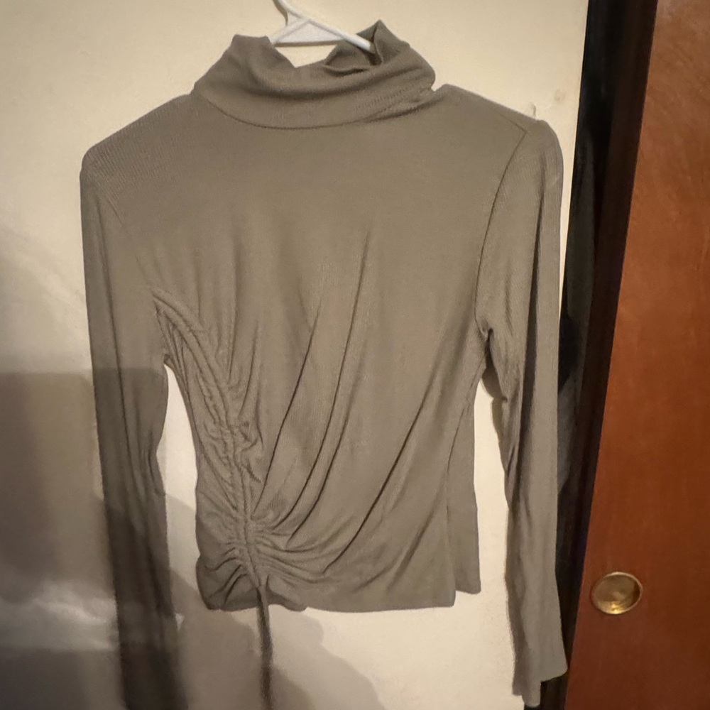 HYFVE Taupe Long Sleeve Turtleneck Top
